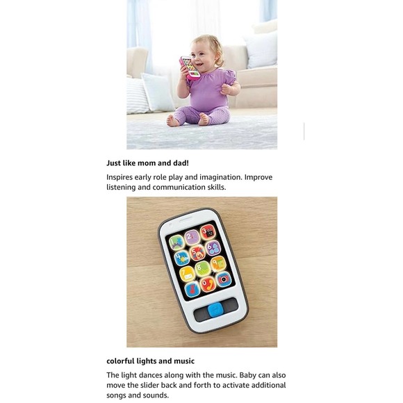 Fisher Price Laugh & Learn Smart Phone Musical Toy smart phone Baby . - Picture 5 of 6